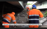cagliari dopo le segnalazioni pulito il cavalcavia di su siccu