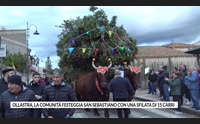 ollastra la comunit festeggia san sebastiano con una sfilata di 15 carri