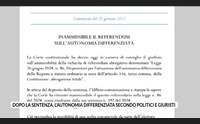 dopo la sentenza l autonomia differenziata secondo politici e giuristi