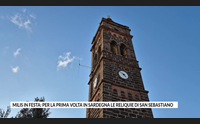 milis in festa per la prima volta in sardegna le reliquie di san sebastiano