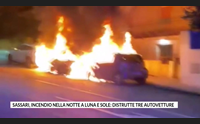 sassari incendio nella notte a luna e sole distrutte tre autovetture