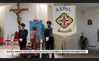 iglesias grande festa della polizia locale si celebra il patrono san sebastiano