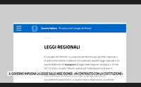 il governo impugna la legge sulle aree idonee in contrasto con la costituzione