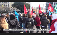 cagliari call center in sciopero sit in davanti al grattacielo enel