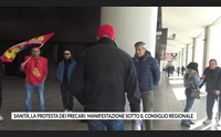 sanit la protesta dei precari manifestazione sotto il consiglio regionale