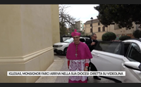 iglesias monsignor farci arriva nella sua diocesi diretta su videolina