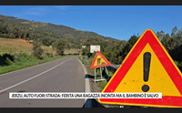 jerzu auto fuori strada ferita una ragazza incinta ma il bambino salvo
