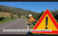 jerzu auto fuori strada ferita una ragazza incinta ma il bambino salvo