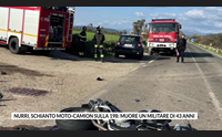 nurri schianto moto camion sulla 198 muore un militare di 43 anni