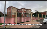 oristano crolla il cancello della scuola del sacro cuore nessun ferito