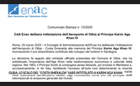 olbia lo scalo del costa smeralda sar intitolato a karim aga khan