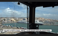 cagliari al porto la nave trieste la pi grande unit dal dopoguerra