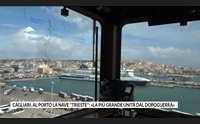 cagliari al porto la nave trieste la pi grande unit dal dopoguerra