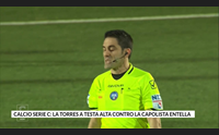calcio serie c la torres a testa alta contro la capolista entella