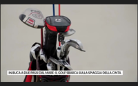 in buca a due passi dal mare il golf sbarca sulla spiaggia della cinta