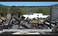 arzachena distrutto da un incendio un chiosco sulla spiaggia di liscia ruja