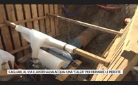 cagliari al via i lavori salva acqua una calza per fermare le perdite