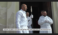 sassari celebra il rito de s incontru per l arcivescovo ultimo pontificale