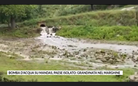 bomba d acqua su mandas paese isolato grandinata nel marghine