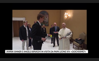 jannik sinner e angelo binaghi in visita da papa leone xiv giochiamo
