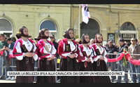 sassari la bellezza sfila alla cavalcata dai gruppi un messaggio di pace