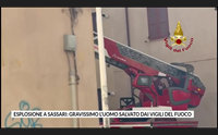 esplosione a sassari gravissimo l uomo salvato dai vigili del fuoco