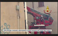 esplosione a sassari gravissimo l uomo salvato dai vigili del fuoco