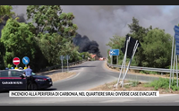 incendio alla periferia di carbonia nel quartiere sirai diverse case evacuate