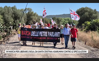 in marcia per liberare l isola da santa cristina a barumini contro le speculazioni