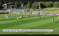 cagliari tre gol nella partitella contro una selezione locale
