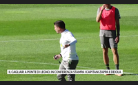 il cagliari a ponte di legno in conferenza stampa i capitani zappa e deiola