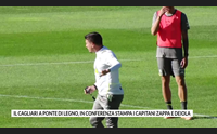 il cagliari a ponte di legno in conferenza stampa i capitani zappa e deiola
