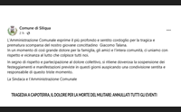 tragedia a capoterra il dolore per la morte del militare annullati tutti gli eventi