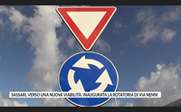 sassari verso una nuova viabilit inaugurata la rotatoria di via nenni