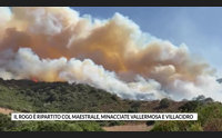 il rogo ripartito col maestrale minacciate vallermosa e villacidro