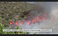 villasimius l inferno di punta molentis in fuga via mare auto distrutte