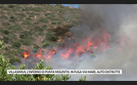 villasimius l inferno di punta molentis in fuga via mare auto distrutte