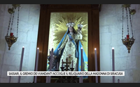 sassari il gremio dei viandanti accoglie il reliquario della madonna di siracusa