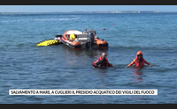 salvamento a mare a cuglieri il presidio acquatico dei vigili del fuoco