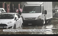a iglesias una bomba d acqua scatena caos grandine e allagamenti