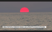 arbus protesta a torre dei corsari no al progetto di eolico offshore