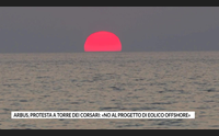 arbus protesta a torre dei corsari no al progetto di eolico offshore