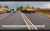 senorb tre feriti nel frontale sulla statale 128 donna grave al brotzu