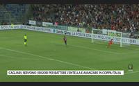cagliari servono i rigori per battere l entella e avanzare in coppa italia