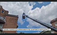 sassari fiamme in un appartamento nel quartiere di monte rosello