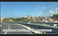 cuglieri auto si ribalta sulla statale 292 giovane grave al brotzu