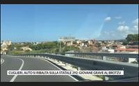 cuglieri auto si ribalta sulla statale 292 giovane grave al brotzu