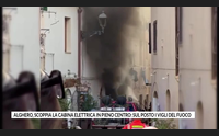 alghero scoppia la cabina elettrica in pieno centro sul posto i vigli del fuoco