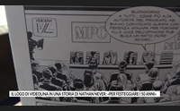 il logo di videolina in una storia di nathan never per festeggiare i 50 anni
