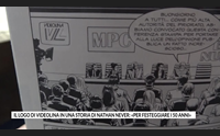 il logo di videolina in una storia di nathan never per festeggiare i 50 anni